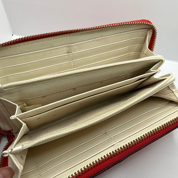 KATE SPADE New York Red Neda Bridge Place Zip Around Wallet - Picture 6 of 10